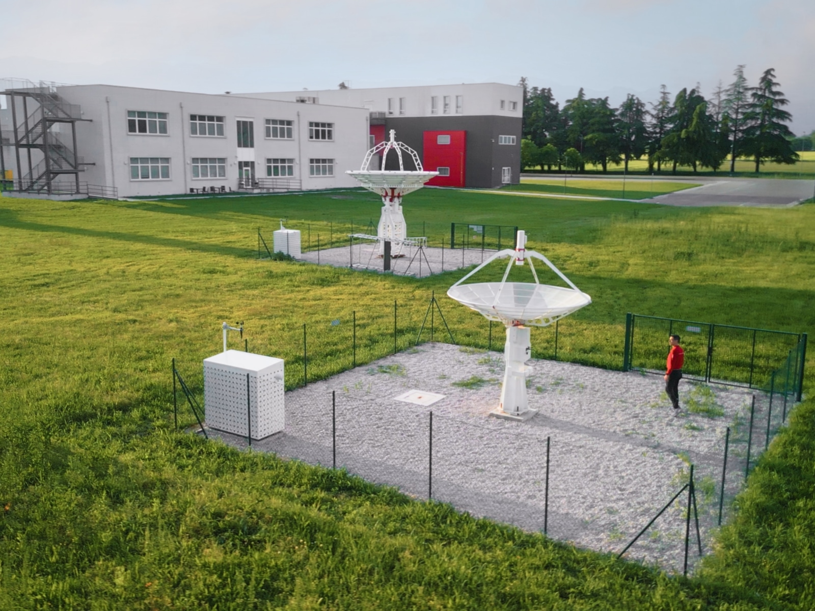 SPIDER 300A MarkII radio telescope installed in PL Space Center at Polo Tecnologico Alto Adriatico technology center