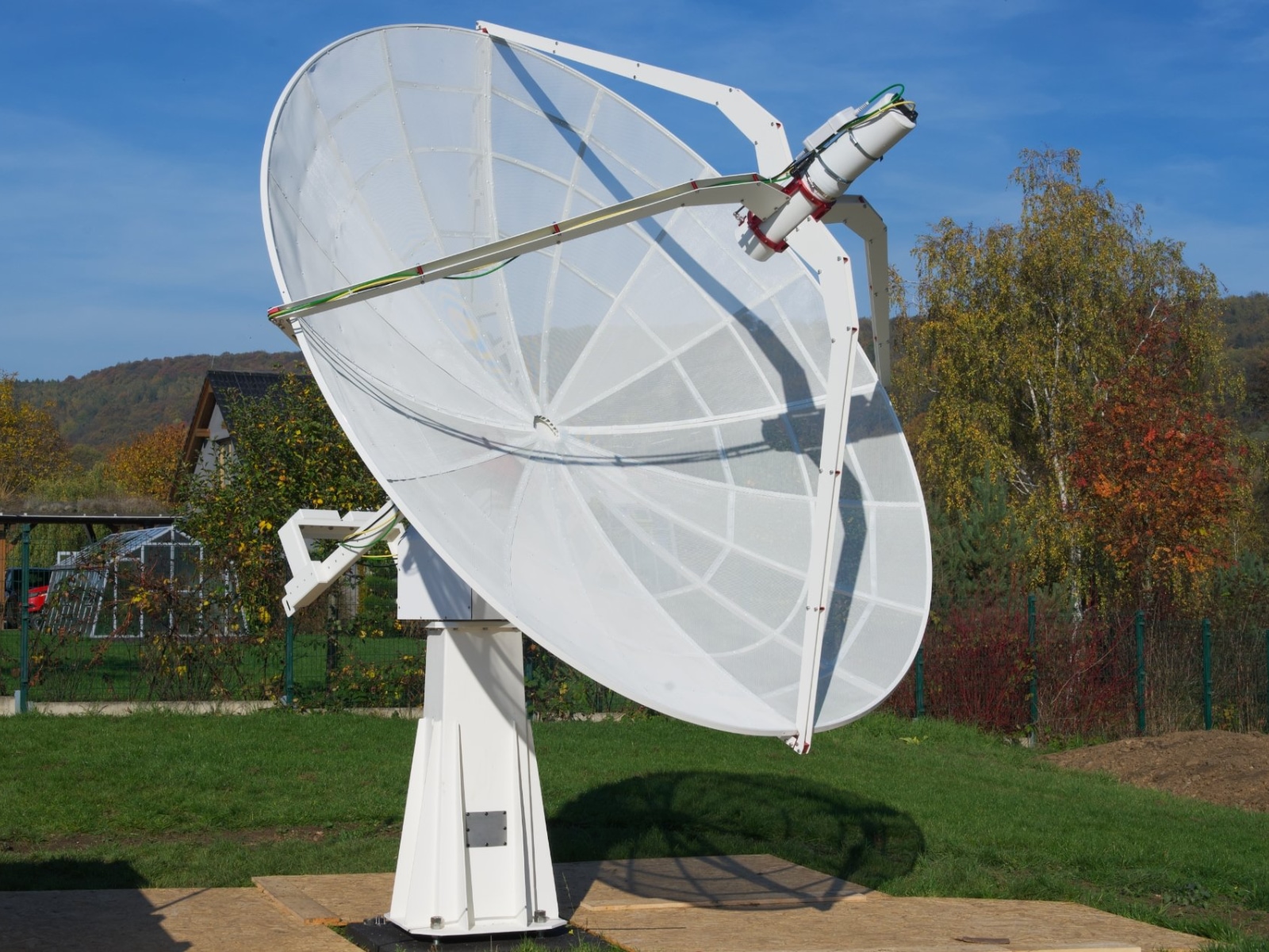 SPIDER 300A radio telescope for radio astronomy installed near Prague in Czech Republic